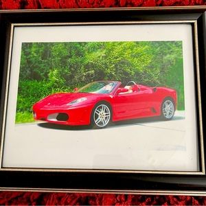 Ferrari photo, framed